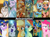 Size: 1495x1099 | Tagged: safe, artist:brendahickey, derpibooru import, idw, applejack, flash magnus, fluttershy, meadowbrook, mistmane, pinkie pie, rainbow dash, rarity, rockhoof, somnambula, star swirl the bearded, twilight sparkle, earth pony, pegasus, pony, unicorn, a health of information, campfire tales, daring done?, legends of magic, luna eclipsed, spoiler:comiclom1, spoiler:comiclom2, spoiler:comiclom3, spoiler:comiclom4, spoiler:comiclom5, female, healer's mask, jossed, male, mane six, mare, mask, netitus, pillars of equestria, reincarnation, rockhoof's shovel, shield, stallion, theory