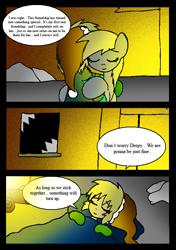 Size: 554x789 | Tagged: safe, artist:neoncabaret, derpy hooves, oc, oc:mel, human, comic:derpy's wish, comic