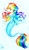 Size: 2120x3614 | Tagged: safe, artist:liaaqila, derpibooru import, rainbow dash, mermaid, equestria girls, my little pony: the movie, bubble, female, looking at you, looking back, looking back at you, mermaidized, smiling, solo, species swap, traditional art