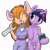 Size: 6222x6222 | Tagged: safe, artist:flutterguy317, artist:tg-0, derpibooru import, twilight sparkle, anthro, pony, semi-anthro, absurd resolution, anthro with ponies, bipedal, book, both cutie marks, chest fluff, chip and dale rescue rangers, crossover, disney, eyes closed, gadget hackwrench, hoof hold, open mouth, simple background, smiling, thigh gap, transparent background, wrench