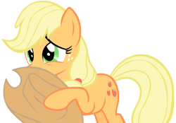 Size: 5000x3484 | Tagged: safe, artist:somepony, applejack, earth pony, pony, applejack's hat, blonde, cowboy hat, hat, hatless, missing accessory, shy, simple background, stetson, transparent background, vector