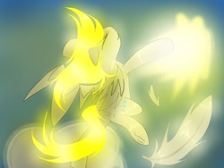 Size: 1024x768 | Tagged: safe, artist:purplepassion3, derpy hooves, pegasus, pony, female, glow, mare, solo