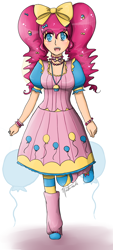 Size: 768x1704 | Tagged: safe, artist:naitmaerev2, pinkie pie, humanized, lolita fashion, solo