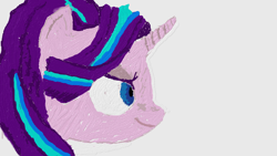 Size: 1366x768 | Tagged: safe, starlight glimmer, pony, unicorn, bust, portrait, smiling, solo