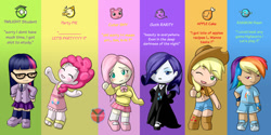 Size: 1024x512 | Tagged: safe, artist:y-mangaka, derpibooru import, applejack, fluttershy, pinkie pie, rainbow dash, rarity, twilight sparkle, human, crossover, humanized, mane six, mysims