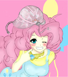 Size: 950x1079 | Tagged: safe, artist:invader-celes, pinkie pie, element of laughter, elements of harmony, humanized, solo