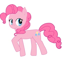 Size: 1000x1000 | Tagged: safe, artist:pinkiepielovely, pinkie pie, earth pony, pony, female, mare, simple background, solo, white background