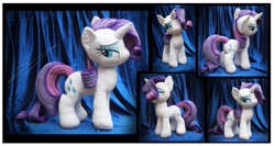 Size: 1281x681 | Tagged: safe, artist:nazegoreng, rarity, bedroom eyes, irl, photo, plushie, solo