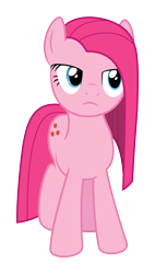 Size: 5000x8777 | Tagged: safe, artist:martinnus1, pinkie pie, earth pony, pony, absurd resolution, pinkamena diane pie, simple background, solo, swapped cutie marks, transparent background, unamused, vector