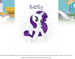 Size: 962x750 | Tagged: safe, screencap, rarity, pony, unicorn, engrish, google translate, princess ceres tier, solo, text, translation