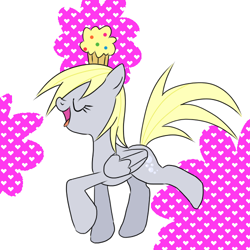 Size: 500x500 | Tagged: safe, artist:30clock, derpy hooves, pegasus, pony, female, mare, muffin