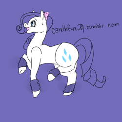 Size: 512x512 | Tagged: safe, artist:candlefire29, rarity, pony, unicorn, female, horn, mare, solo, workout, wristband