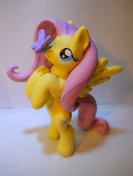 Size: 1536x2048 | Tagged: safe, artist:earthenpony, fluttershy, butterfly, pegasus, pony, sculpture, solo