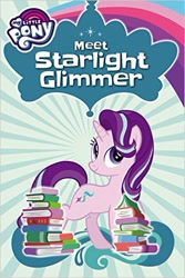 Size: 333x499 | Tagged: safe, starlight glimmer, pony, unicorn, book, my little pony logo, official, solo