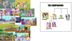 Size: 3032x1724 | Tagged: safe, amethyst star, carrot top, derpy hooves, dinky hooves, doctor whooves, golden harvest, noi, sea swirl, seafoam, sparkler, pegasus, pony, doctor who, female, headcanon, logic, mare, river song, rose tyler