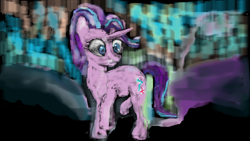 Size: 1366x768 | Tagged: safe, starlight glimmer, pony, unicorn, aura, aurora borealis, night, solo