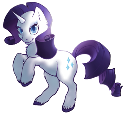 Size: 585x557 | Tagged: safe, artist:scribbleshark, rarity, pony, unicorn, female, horn, mare, white coat