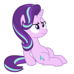 Size: 6300x6300 | Tagged: safe, artist:reginault, starlight glimmer, pony, unicorn, to where and back again, absurd resolution, simple background, sitting, solo, transparent background, unamused, vector