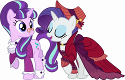 Size: 16205x10392 | Tagged: safe, artist:pink1ejack, merry, rarity, snowfall frost, starlight glimmer, pony, unicorn, a hearth's warming tail, absurd resolution, album cover, clothes, cute, eyes closed, female, glimmerbetes, it's a pony kind of christmas, mare, open mouth, raised hoof, raised leg, simple background, smiling, spectacles, transparent background, vector