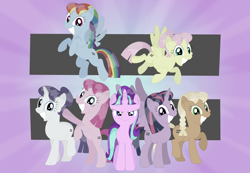 Size: 3487x2410 | Tagged: safe, artist:porygon2z, derpibooru import, applejack, fluttershy, pinkie pie, rainbow dash, rarity, starlight glimmer, twilight sparkle, twilight sparkle (alicorn), alicorn, earth pony, pegasus, pony, unicorn, bad end, equal cutie mark, equalized, evil grin, grin, mane six, s5 starlight, smiling, this will end in communism, xk-class end-of-the-world scenario