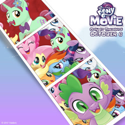 Size: 1080x1080 | Tagged: safe, derpibooru import, applejack, fluttershy, pinkie pie, rainbow dash, rarity, spike, twilight sparkle, twilight sparkle (alicorn), oc, oc:kiwi bouquet, alicorn, dragon, earth pony, pegasus, pony, unicorn, my little pony: the movie, mlp movie pony maker