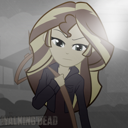 Size: 800x800 | Tagged: safe, artist:ngrycritic, sunset shimmer, equestria girls, solo, the walking dead