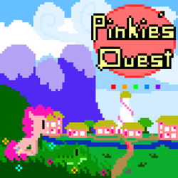 Size: 800x800 | Tagged: safe, artist:zztfox, pinkie pie, earth pony, pony, female, mare, pink coat, pink mane, pixel art, solo