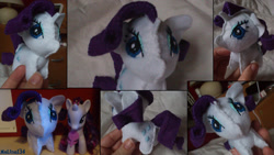 Size: 1024x576 | Tagged: safe, artist:meline134, rarity, pony, unicorn, equestriaforever.com, felt, handmade, irl, photo, plushie