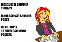 Size: 1303x892 | Tagged: safe, sunset shimmer, /mlp/, clothes, female, two toned hair