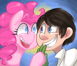 Size: 500x429 | Tagged: dead source, safe, artist:steeve, pinkie pie, human, crossover, once-ler, the lorax