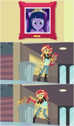 Size: 558x941 | Tagged: safe, sunset shimmer, twilight sparkle, twilight sparkle (alicorn), alicorn, equestria girls, my past is not today, exploitable meme, meme, ponied up