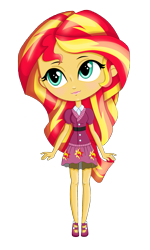 Size: 1200x2000 | Tagged: safe, artist:mailinya, sunset shimmer, equestria girls, chibi, cute, solo