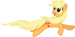 Size: 7500x3715 | Tagged: safe, artist:stabzor, applejack, earth pony, pony, loose hair, simple background, solo, transparent background, vector