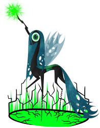 Size: 3305x4225 | Tagged: safe, artist:chioccetta, queen chrysalis, changeling, changeling queen, absurd resolution, female, magic, solo, transparent background