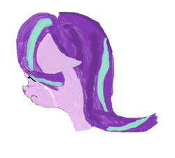 Size: 708x642 | Tagged: safe, starlight glimmer, pony, unicorn, bust, crying, floppy ears, frown, portrait, sad, simple background, solo, white background