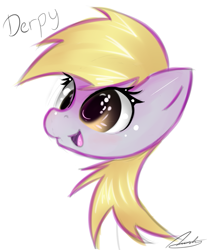 Size: 663x800 | Tagged: safe, artist:strangemoose, derpy hooves, pegasus, pony, female, mare, solo