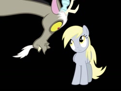 Size: 1024x768 | Tagged: safe, edit, derpy hooves, discord, pegasus, pony, fanfic, female, mare, underp