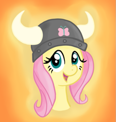 Size: 489x513 | Tagged: safe, artist:fluttershyfree, fluttershy, pegasus, pony, female, mare, solo, viking