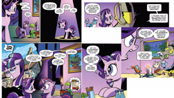 Size: 1920x1080 | Tagged: safe, artist:andypriceart, idw, accord, discord, spike, starlight glimmer, twilight sparkle, twilight sparkle (alicorn), alicorn, dragon, pony, accord (arc), chaos theory (arc), spoiler:comic, spoiler:comic48, kfc, part the first: from chaos comes order