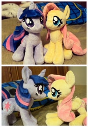 Size: 807x1168 | Tagged: safe, artist:buttercupbabyppg, derpibooru import, fluttershy, twilight sparkle, irl, photo, plushie