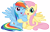 Size: 14100x9000 | Tagged: safe, artist:tardifice, derpibooru import, fluttershy, rainbow dash, pegasus, pony, fame and misfortune, absurd resolution, cute, dashabetes, female, hug, looking at you, mare, one eye closed, shyabetes, simple background, smiling, transparent background, vector