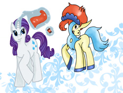 Size: 1024x768 | Tagged: safe, artist:asinglepetal, rarity, pony, unicorn, crossover, keldeo, keldity, pokémon