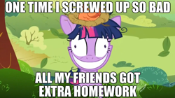 Size: 830x466 | Tagged: safe, derpibooru import, edit, edited screencap, screencap, twilight sparkle, bird, lesson zero, bird nest, crazy face, faic, image macro, solo, twilight snapple