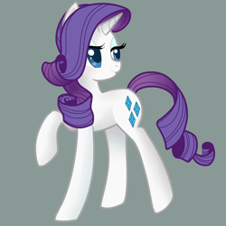 Size: 1050x1050 | Tagged: safe, artist:lelittleluna, rarity, pony, unicorn, female, horn, mare, solo, white coat