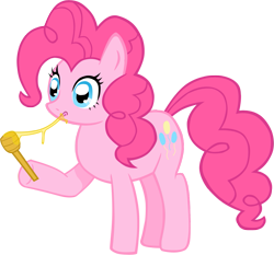 Size: 1057x985 | Tagged: safe, artist:ludiculouspegasus, pinkie pie, earth pony, pony, female, honey, honey dipper, mare, pink coat, pink mane