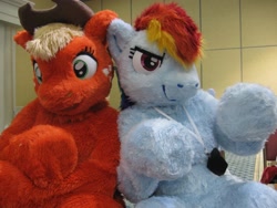 Size: 2272x1704 | Tagged: safe, artist:spainfischer, applejack, rainbow dash, cosplay, fursuit, irl, photo