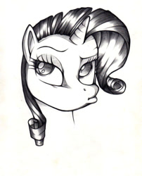 Size: 650x803 | Tagged: safe, artist:applepie5480, rarity, pony, unicorn, bust, duckface, portrait, solo