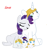 Size: 696x746 | Tagged: safe, prince blueblood, rarity, oc, alicorn, pony, unicorn, alicorn oc, family, female, foal, love, male, offspring, parent:prince blueblood, parent:rarity, parents:rariblood, rariblood, straight