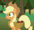 Size: 341x302 | Tagged: safe, screencap, applejack, earth pony, pony, applebuck season, reaction image, solo