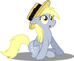 Size: 7247x6000 | Tagged: safe, artist:cooltomorrowkid, derpy hooves, pegasus, pony, absurd resolution, female, hat, mare, solo